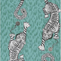 Clarke & Clarke Tigris Teal Wallpaper W0105/05.CAC.0