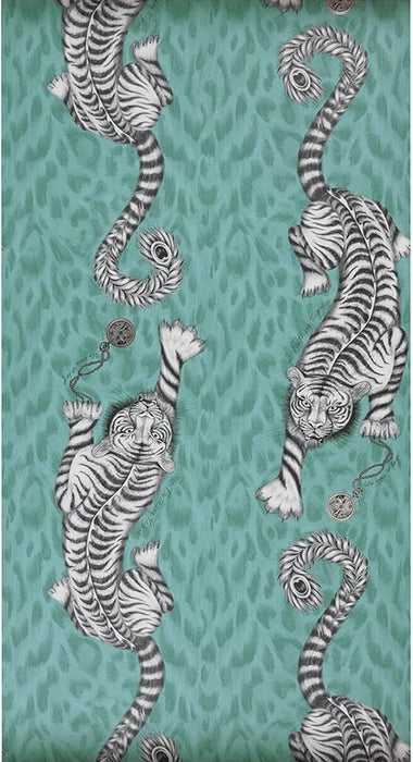 Clarke & Clarke Tigris Teal Wallpaper W0105/05.CAC.0