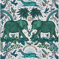 Clarke & Clarke Zambezi Green Wallpaper W0121/03.CAC.0