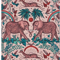 Clarke & Clarke Zambezi Pink Wallpaper W0121/05.CAC.0