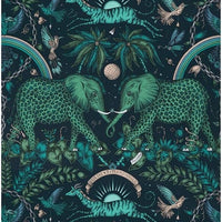 Clarke & Clarke Zambezi Teal Wallpaper W0121/06.CAC.0