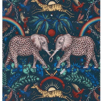 Clarke & Clarke Zambezi Navy Wallpaper W0121/04.CAC.0