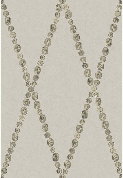 Cole & Son Cammei Soft Gold On Stone Wallpaper 123/4019.CS.0