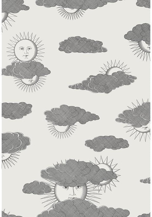 Cole & Son Soli E Nuvole Black White Wallpaper 123/2007.CS.0