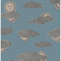 Cole & Son Soli E Nuvole Teal Wallpaper 123/2010.CS.0