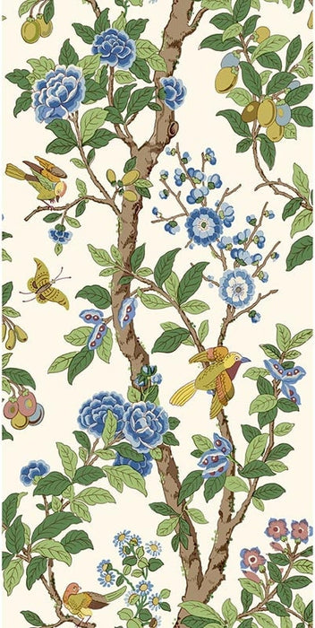 GP & J Baker Eldon Green/Blue Wallpaper BW45129.1.0