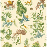 GP & J Baker Gertrude Soft Green/Aqua Wallpaper BW45127.5.0