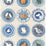 GP & J Baker Robina'S Dinner Party Blue Wallpaper BW45126.4.0