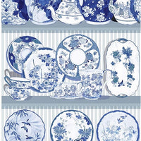 Gaston Y Daniela Tea Time Azul Wallpaper GDW5769.002.0