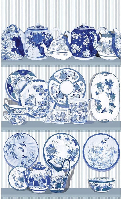 Gaston Y Daniela Tea Time Azul Wallpaper GDW5769.002.0