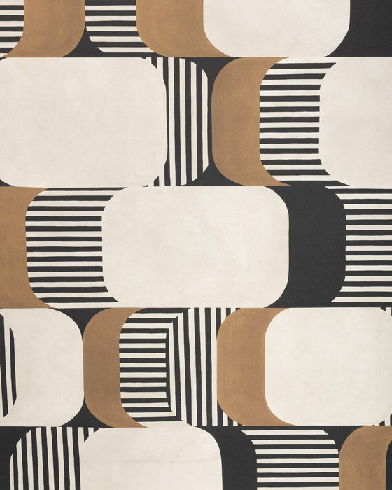Kravet Couture Good Vibes Noir Wallpaper Sample W4398.86.0