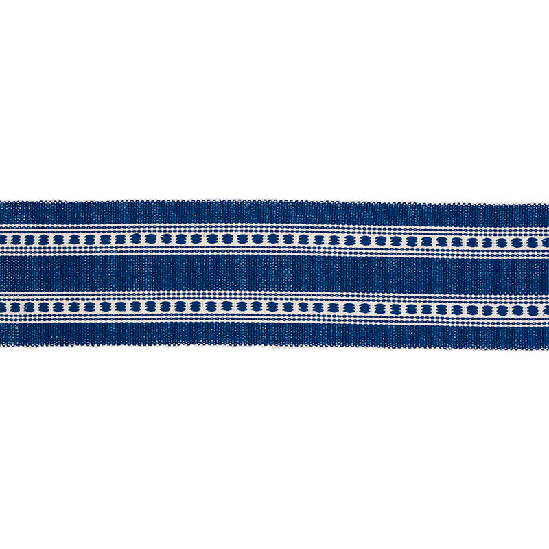 Schumacher Lubeck Tape Navy Trim Sample 79111