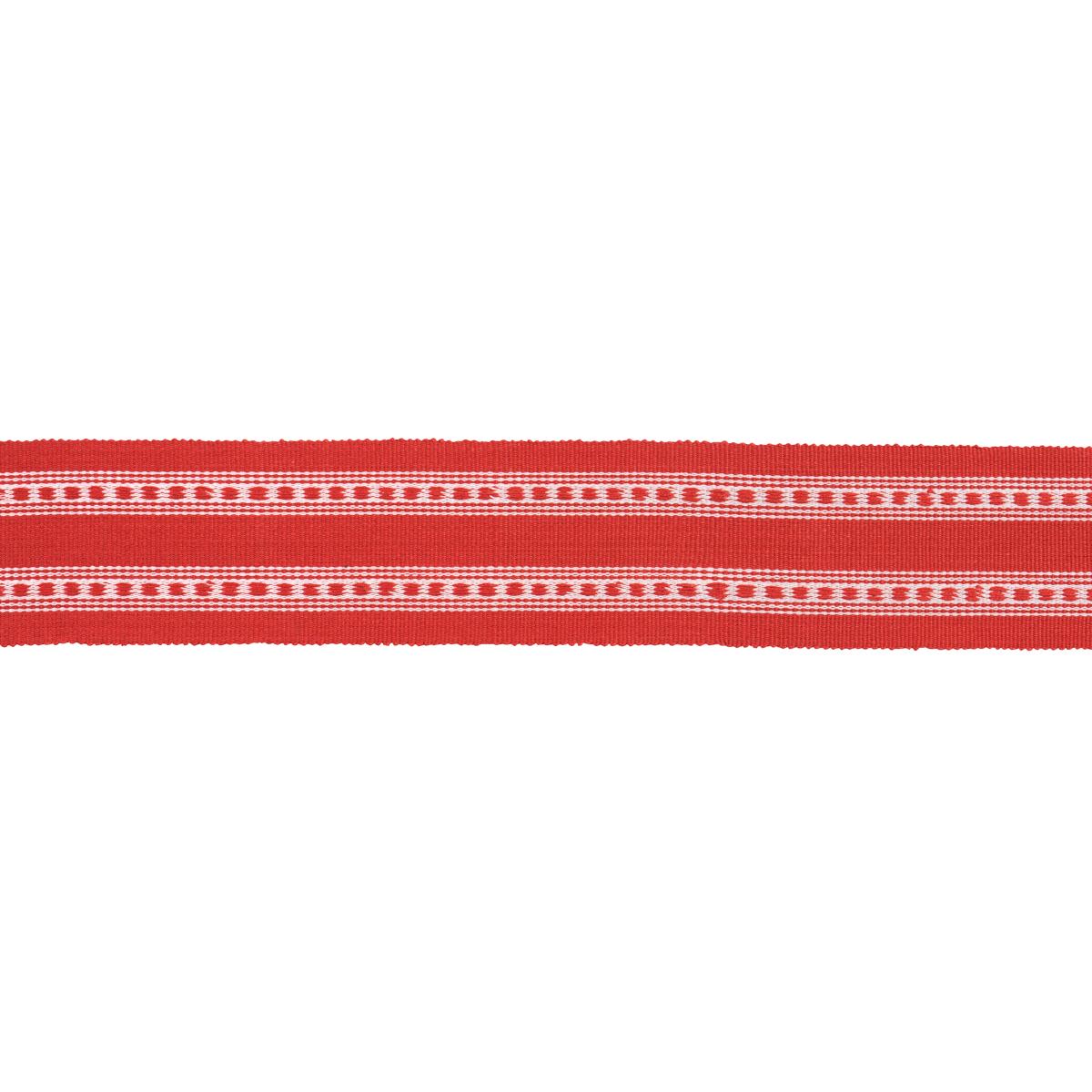 Schumacher Lubeck Tape Red Trim Sample 79114