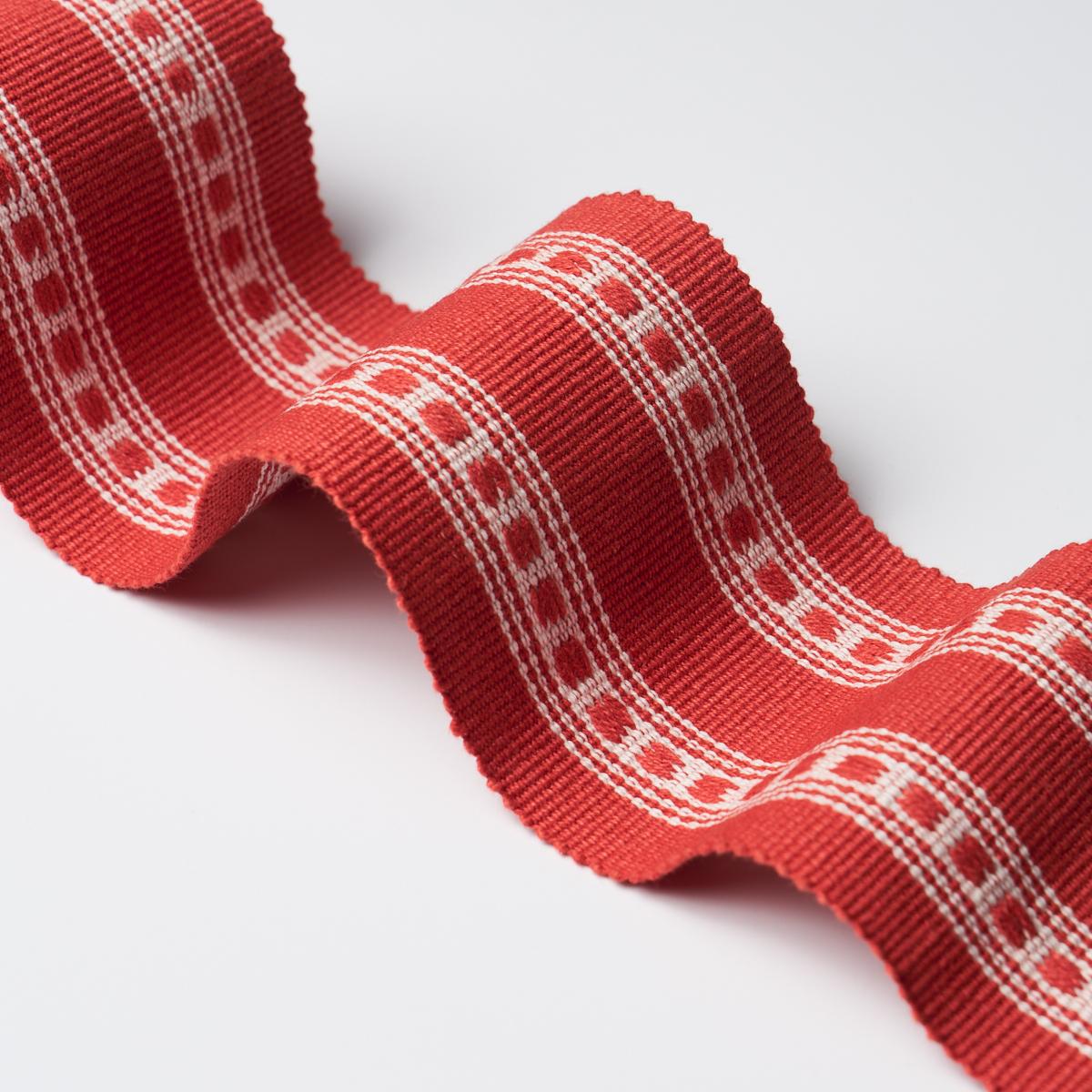 Schumacher Lubeck Tape Red Trim 79114
