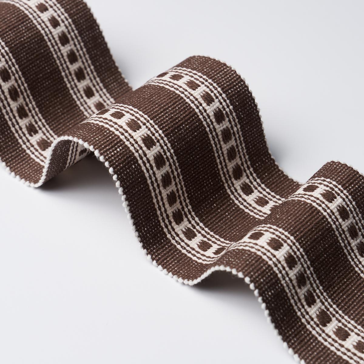 Schumacher Lubeck Tape Brown Trim 79115