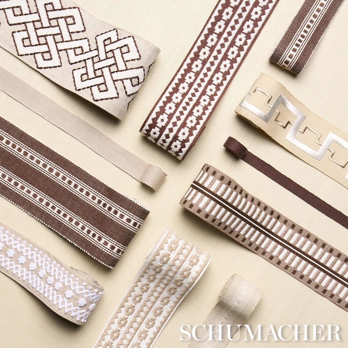 Schumacher Lubeck Tape Brown Trim 79115