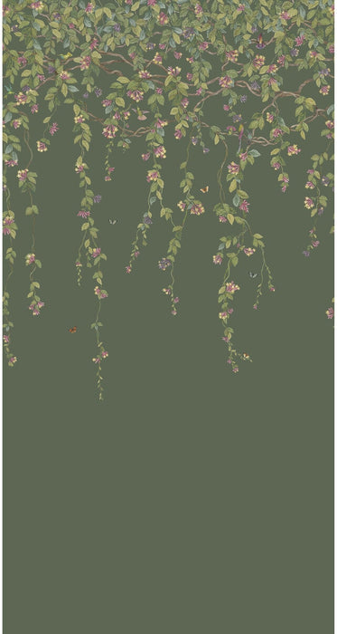 Cole & Son Hummingbirds Flora Sage Wallpaper Sample 124/2012.CS.0