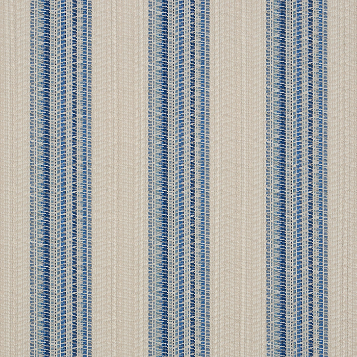 Schumacher Bendita Stripe Indoor/Outdoor Blue Fabric Sample 79153