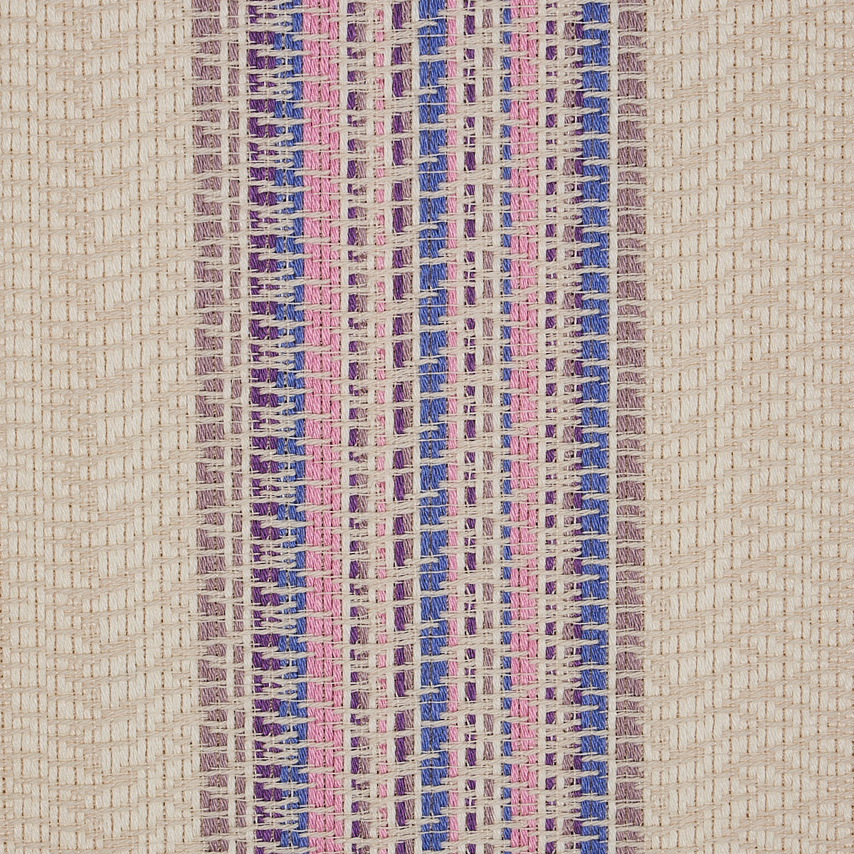 Schumacher Bendita Stripe Indoor/Outdoor Lilac Fabric Sample 79154