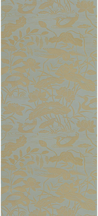 GP & J Baker Heron & Lotus Flower Eucalyptus Wallpaper Sample BW45089.5.0