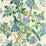 GP & J Baker Hydrangea Bird Emerald/Blue Wallpaper Sample BW45091.1.0
