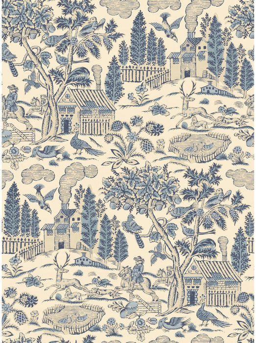 GP & J Baker Home Park Royal Blue Wallpaper Sample BW45143.2.0