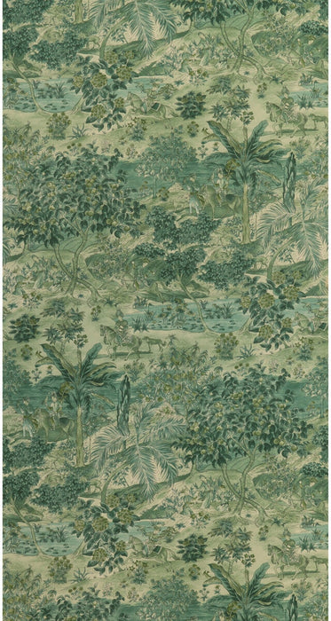 GP & J Baker Ramayana Emerald Wallpaper Sample BW45088.3.0