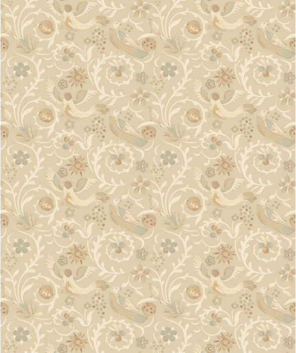 GP & J Baker Royal Court Parchment Wallpaper Sample BW45149.5.0