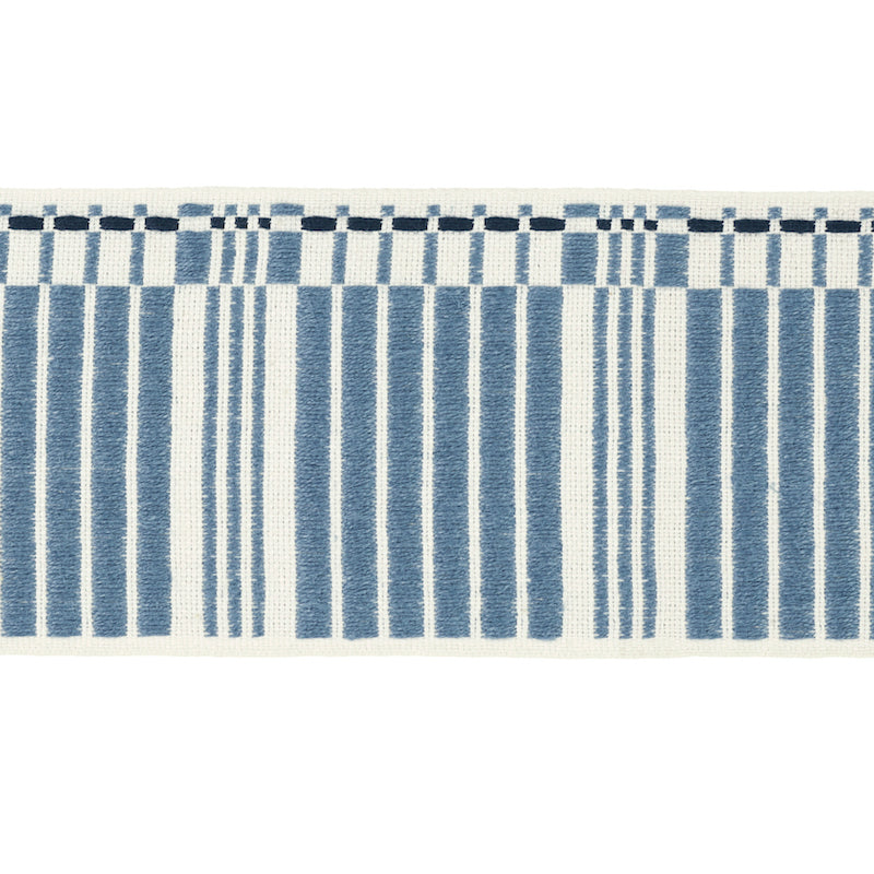 Schumacher Carmo Tape Wide Indigo Trim Sample 79210