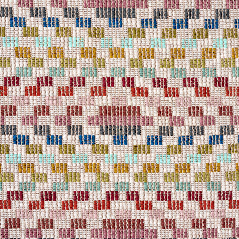 Schumacher Izapa Hand Woven Brocade Multi Fabric 79250