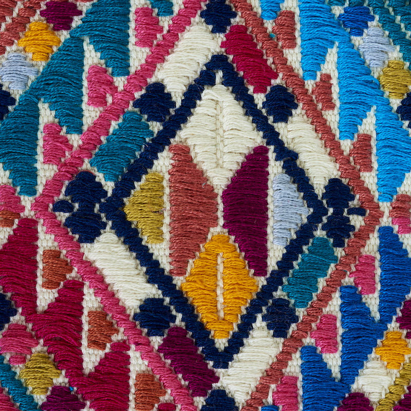 Schumacher Nica Hand Woven Brocade Rosa Fabric Sample 79280