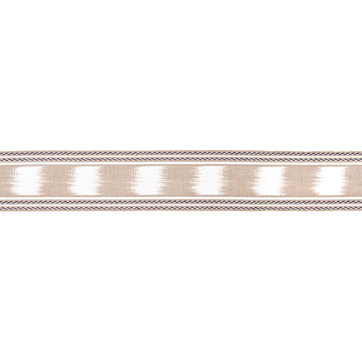 Schumacher Banyan Ikat Tape Sand Trim Sample 79305
