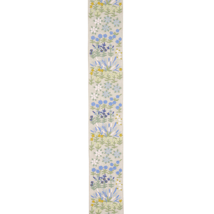 Schumacher Lula Embroidered Tape Blue Trim 79313