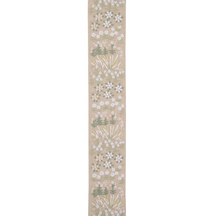Schumacher Lula Embroidered Tape Green Trim Sample 79314