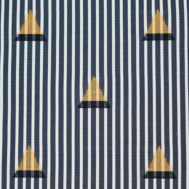 Schumacher Ludus Stripe Black Fabric Sample 79360