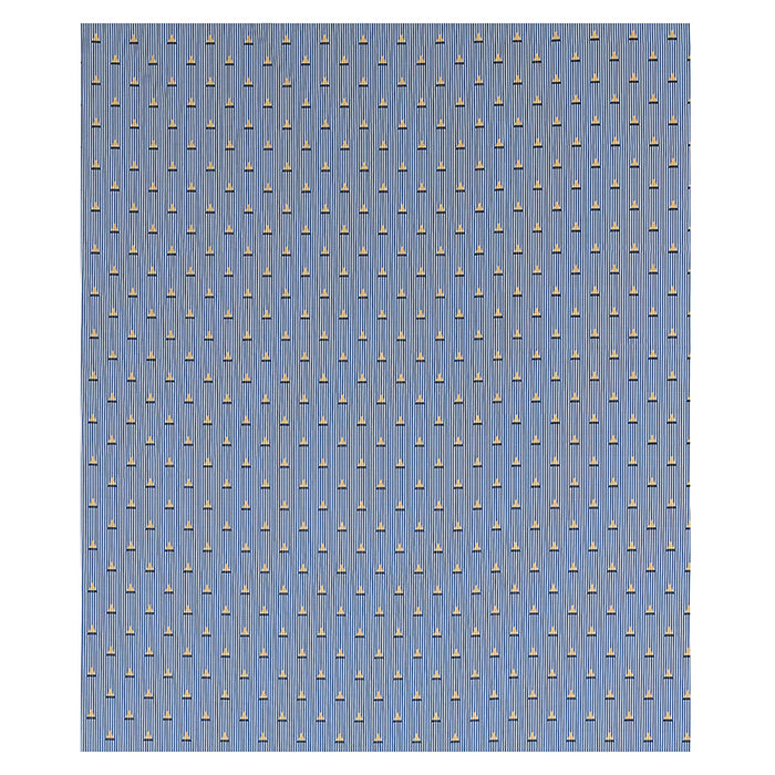 Schumacher Ludus Stripe Blue Fabric 79361