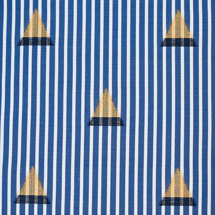 Schumacher Ludus Stripe Blue Fabric 79361