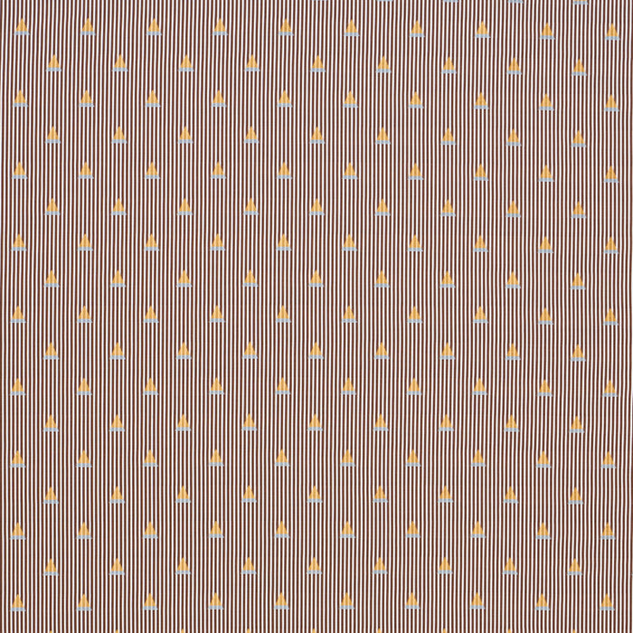Schumacher Ludus Stripe Brown Fabric Sample 79362