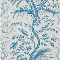 Brunschwig & Fils Bird And Thistle Blue Wallpaper BR-69518.222.0