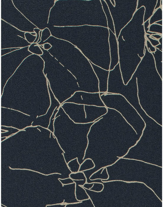 Winfield Thybony Garden Ink Blue Wallpaper Sample WTN1001.WT.0