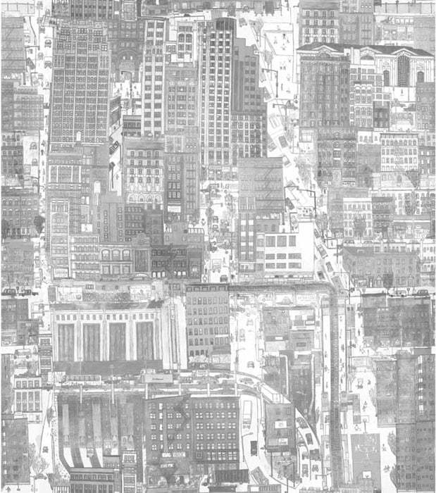 Kravet Couture Urban Planning Tinpan Wallpaper Sample W3583.11.0