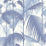 Cole & Son Palm Jungle Blues/ White Wallpaper Sample 95/1005.CS.0