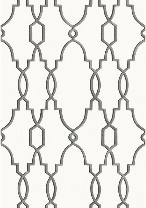 Cole & Son Parterre Charcoal Wallpaper Sample 99/2008.CS.0