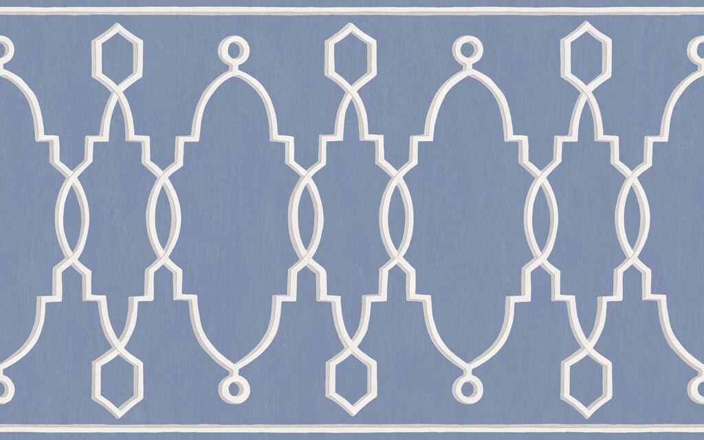Cole & Son Parterre Border Cobalt Blue Wallpaper Sample 99/3014.CS.0