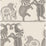 Cole & Son Safari Dance Pale Stone & Grey Wallpaper Sample 109/8037.CS.0