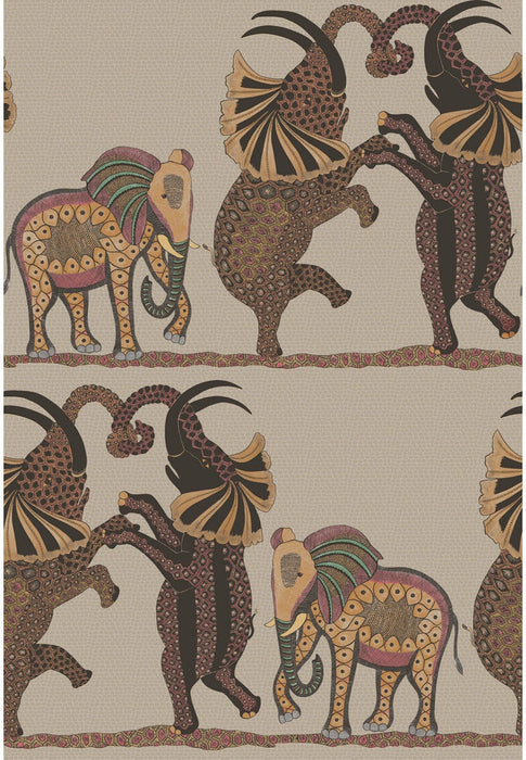 Cole & Son Safari Dance Red & Linen Wallpaper Sample 109/8038.CS.0