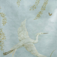 Brunschwig & Fils Egret Marsh Mural Met Mist Wallpaper LOANER PNL.P80261031113.0