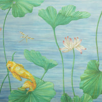 Brunschwig & Fils Koi Pond Mural Blue Wallpaper LOANER PNL.P8026100-535.0