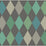 Cole & Son Punchinello Teal On Char Wallpaper Sample 103/2007.CS.0