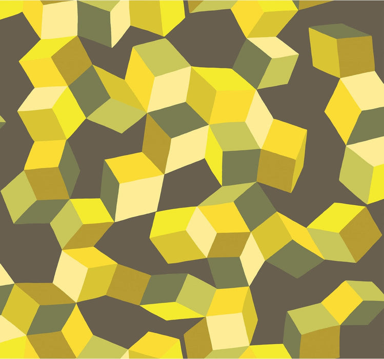 Cole & Son Puzzle Yellow And Black Wallpaper Sample 105/2012.CS.0